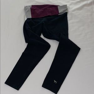 Glittery maroon yoga pants